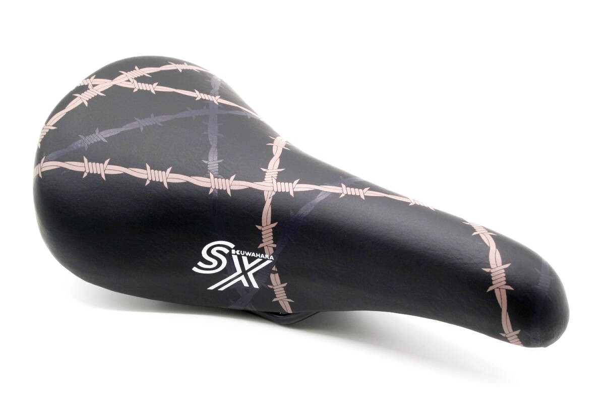 Kuwahara Sx Saddle Barbed Wire Black Gray Kuwahara/Kuwahara/Barbed Wire/Bmx/Oldm