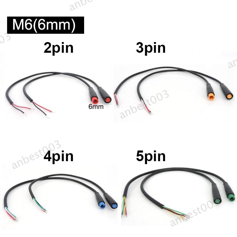 M6 2 3 4 5 core Julet Electric male female waterproof 6mm Signal Sensor Cable