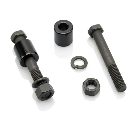 1 Pair Handlebar Riser Extension Spacers, Adds 1″ Height, Gloss Black Powder