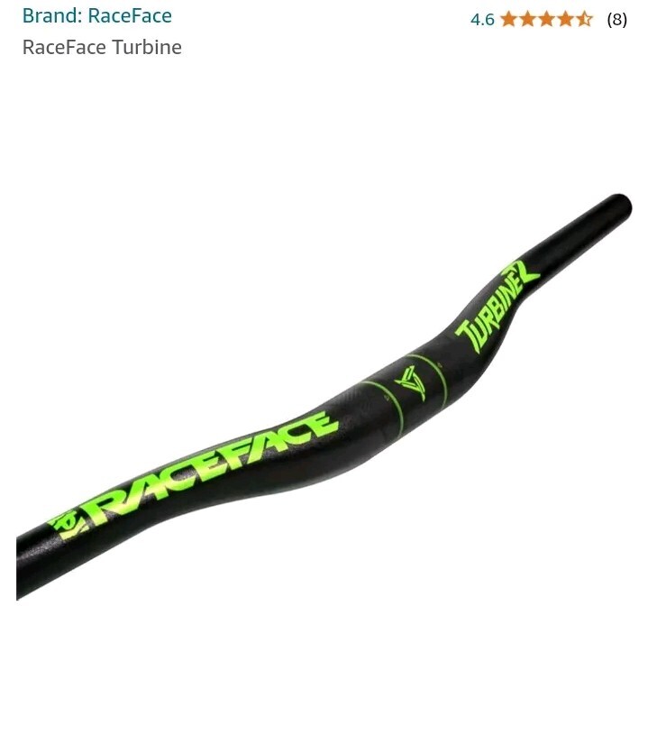 Race Face Turbine R 35 20mm Rise Handlebar Green, 35mm, 800mm
