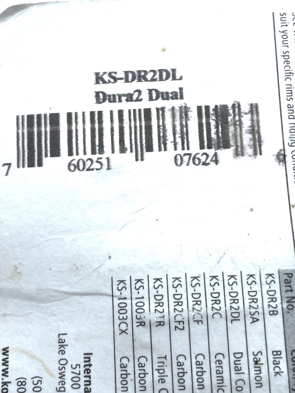 Kool-Stop Dura 2 Replacement Rim Brake Pad Insert NOS USA Made