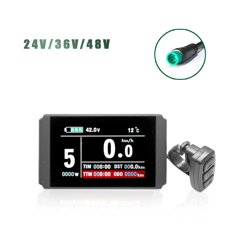24V 36V 48V E-bike KT Controller LCD Display with USB Function Conversion Kit