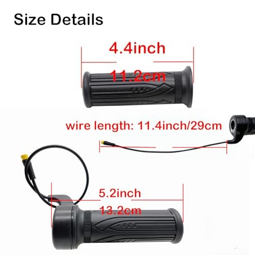 EBike Full Twist Throttle, 12V-72V Universal Electric 3 Pin waterproof plug