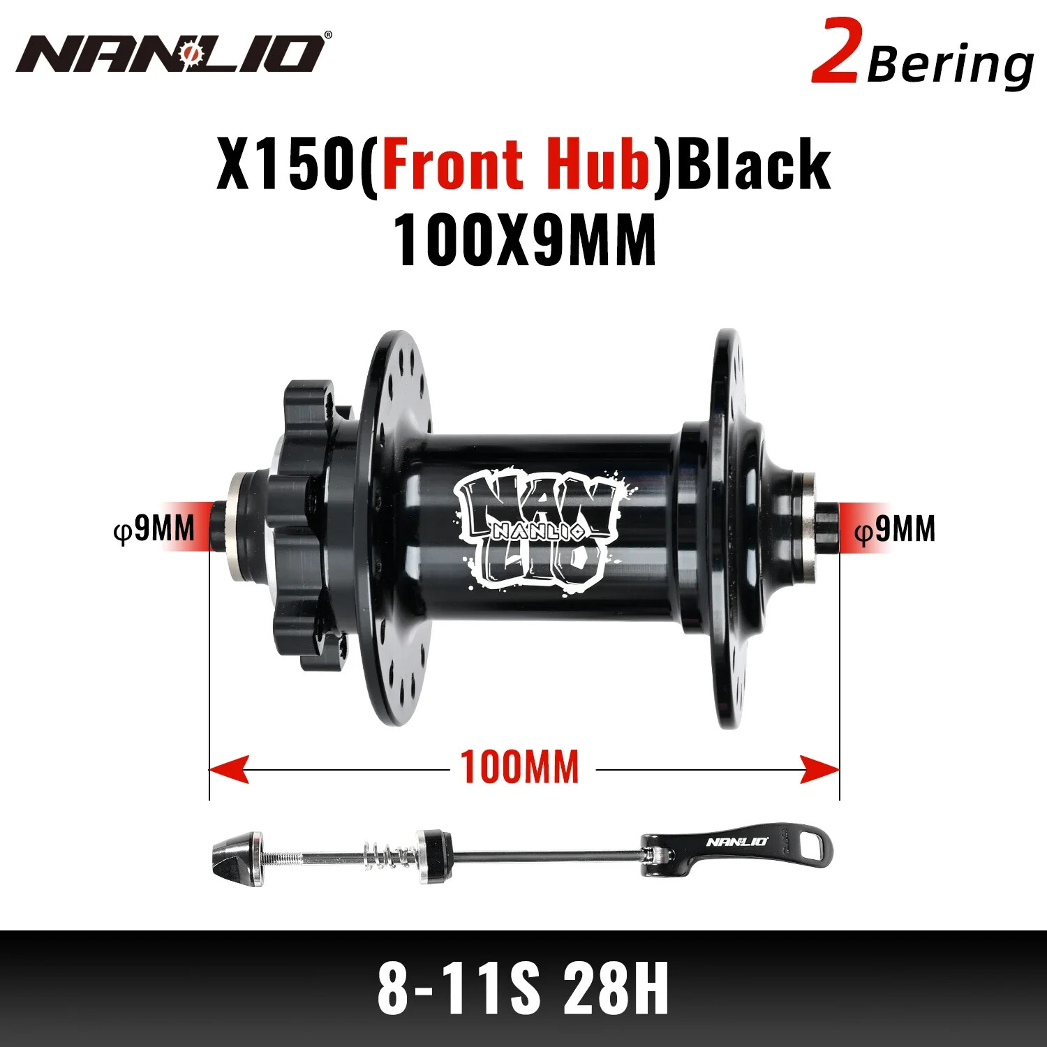 Mountain Bike Hub 28/32/36Hole 150 Ring 6 Pawls 3 Teeth Noise Sealed Bearing Hub