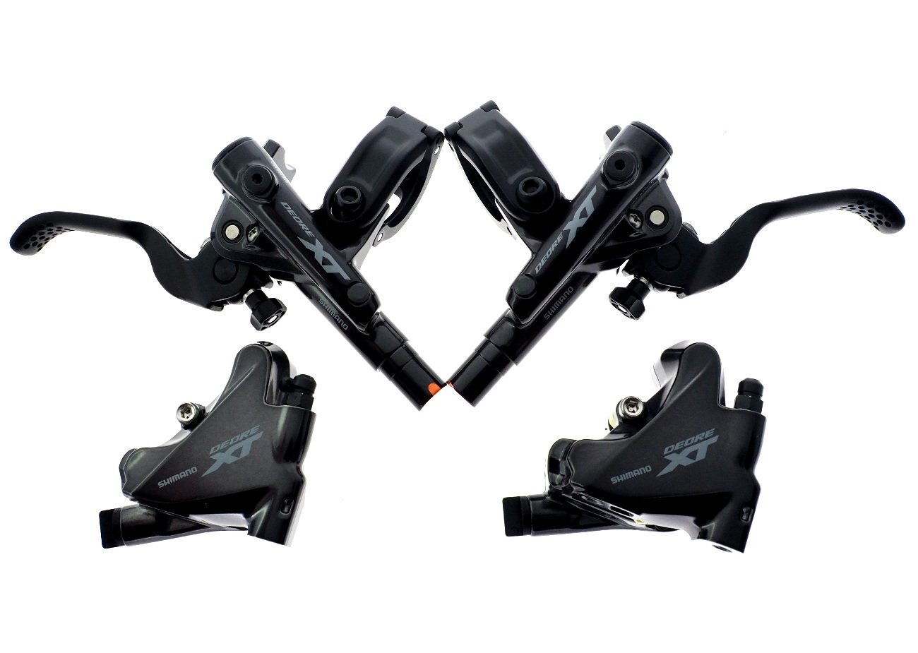 Shimano XT BL-M8100/BR-M8110 I-Spec-EV Disc Brake Lever/Caliper Set Flat Mount