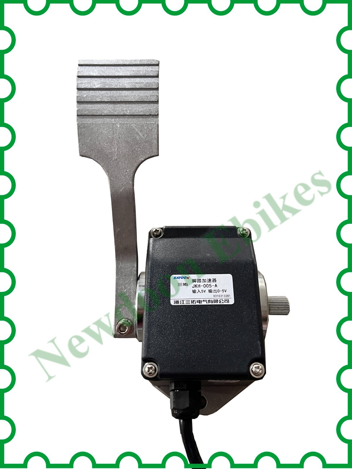 NBPOWER 0-5V Electric bike Throttle Foot Pedal JKH-005-A for QS Mid Drive Motor.