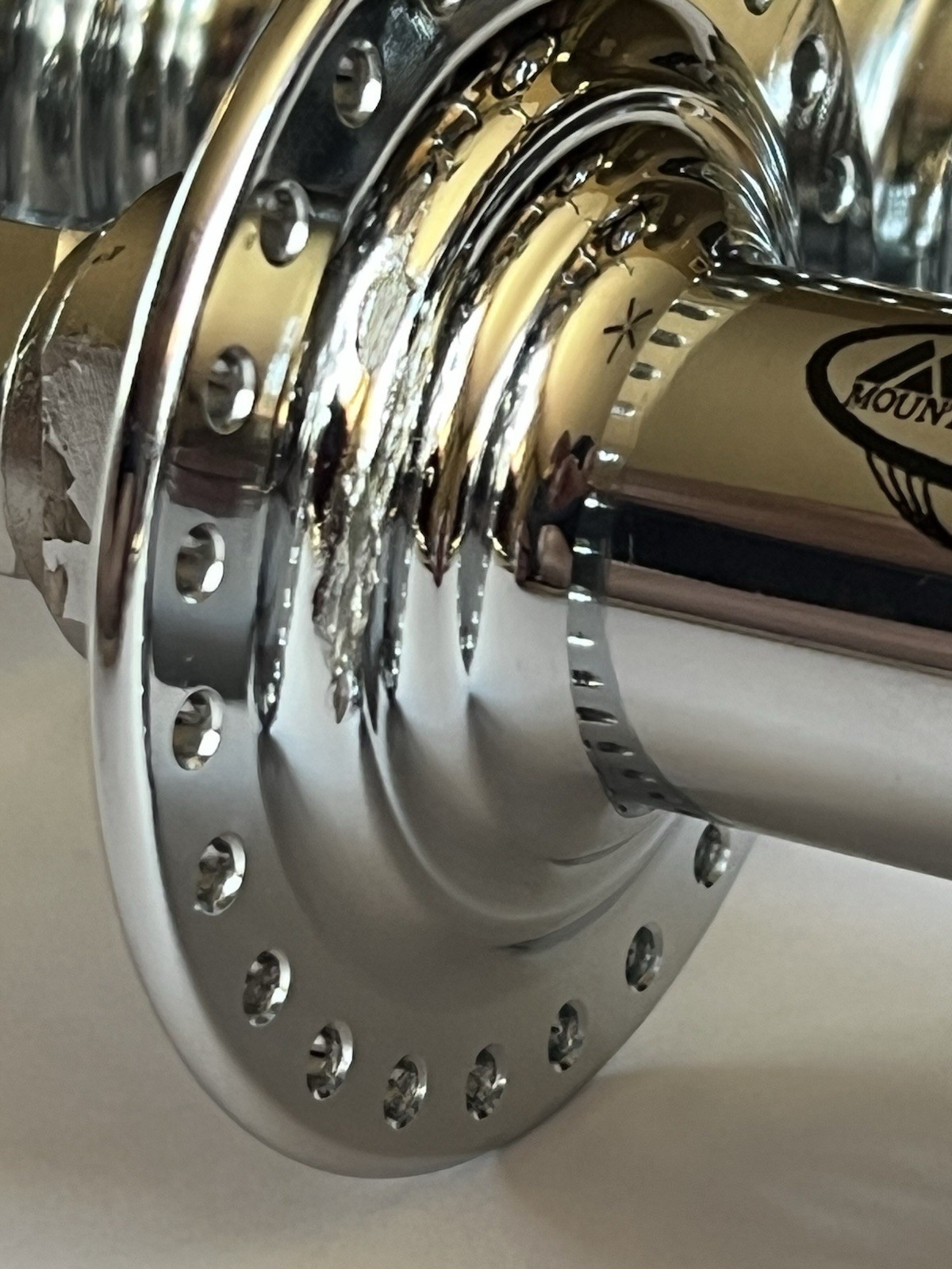 MOUNT Bmx hubs set 48h Highly Polished Silver finish/ Sealed Chromoly Axles