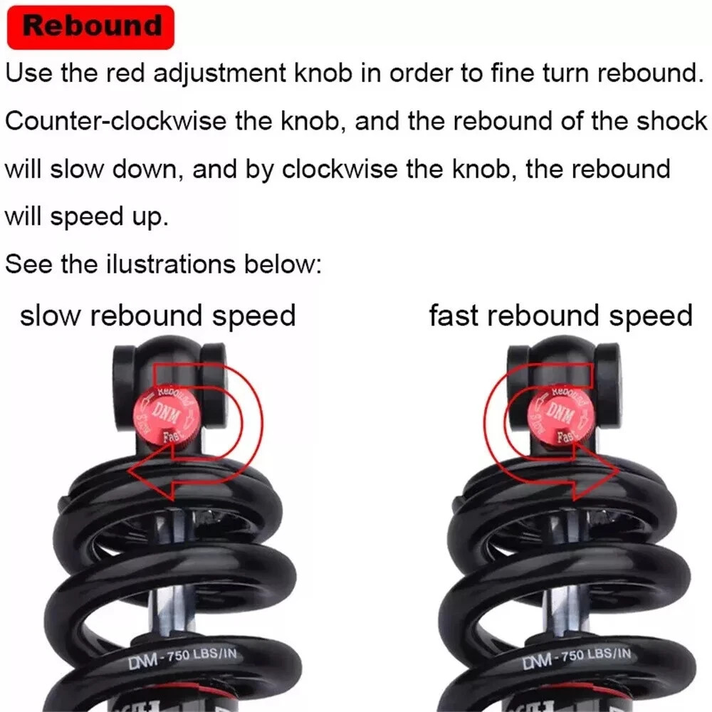 DNM DV22AR Mountain Bike Bicycle Coil Spring Rear Shock 200MM x 55MM – 750lbs.