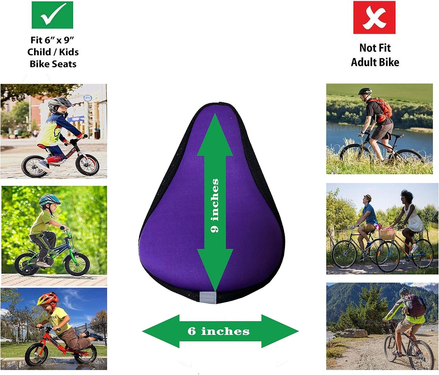 Children’s 8×5 Inch Gel Saddle Cover – Comfort & Support for Young Riders