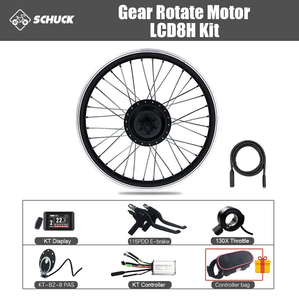 Electric Bicycle Gear Rear Rotate Motor Conversion Kit 36V/48V 250W 350W 500W