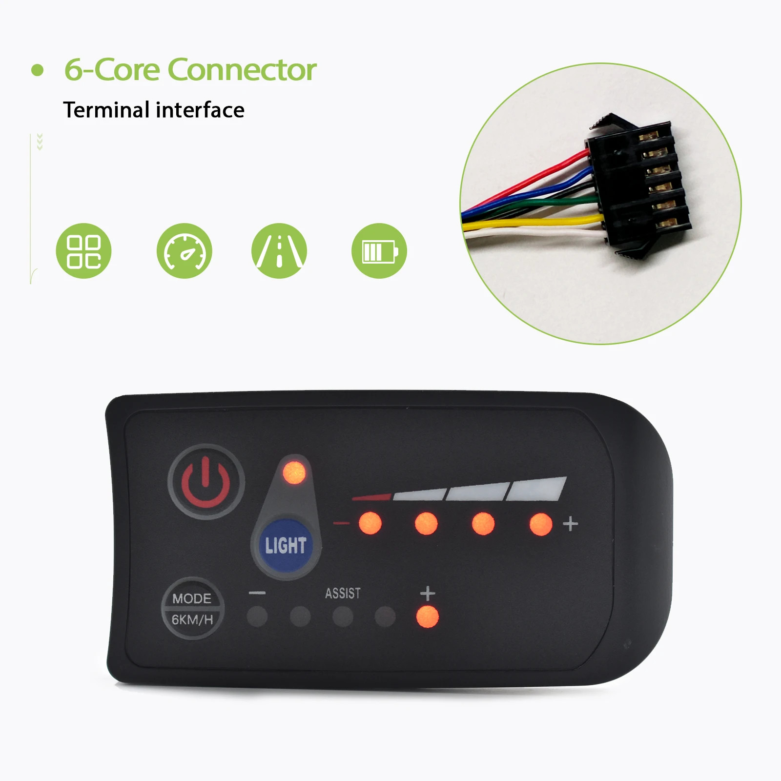 36V Electric Bike Computer Ebike Wired Odometer Speedometer Waterproof Stopwatch