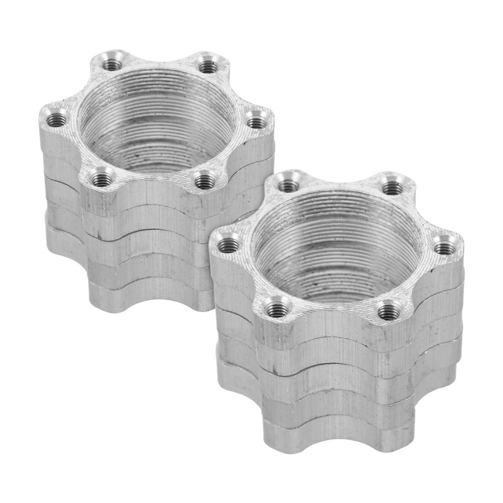 10Pcs Bike Disc Brake Hub Adapter Silver Aluminum Alloy Rear Brake Rotor Base
