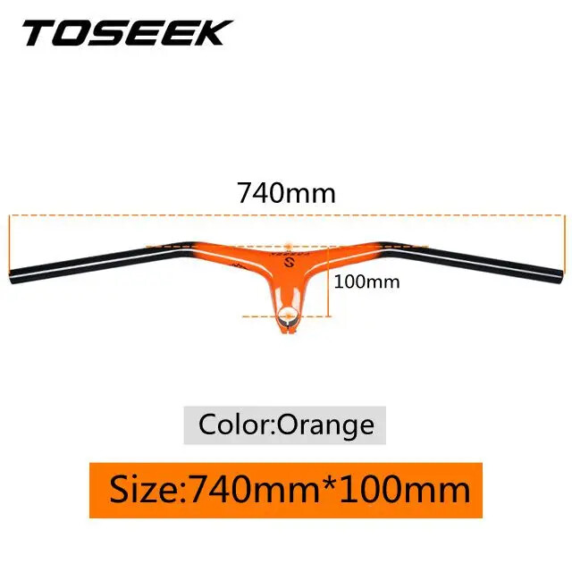 Carbon Fiber MTB Bike Integrated Handlebar and Stem Angle -10° Bicycle Parts