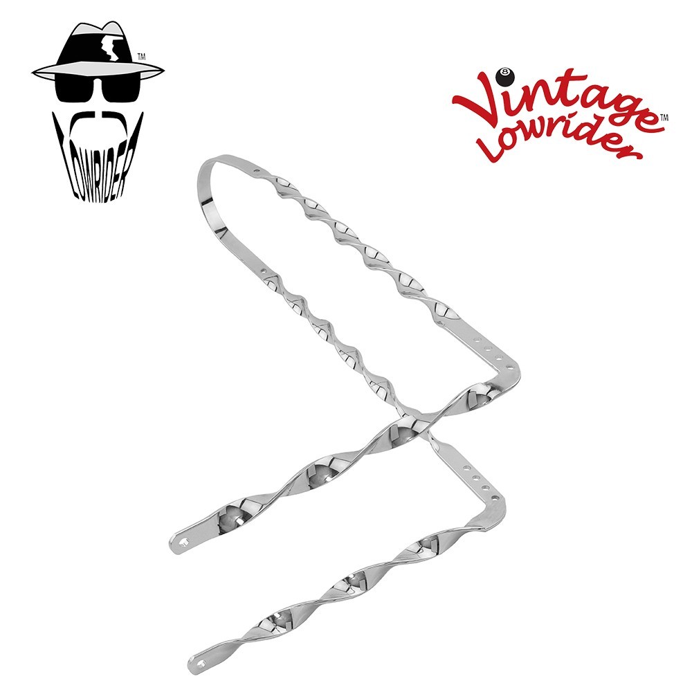 Chrome Lowrider Bicycle Flat Twisted Bent Sissy Bar Chopper Cruiser Bike FOR 26″