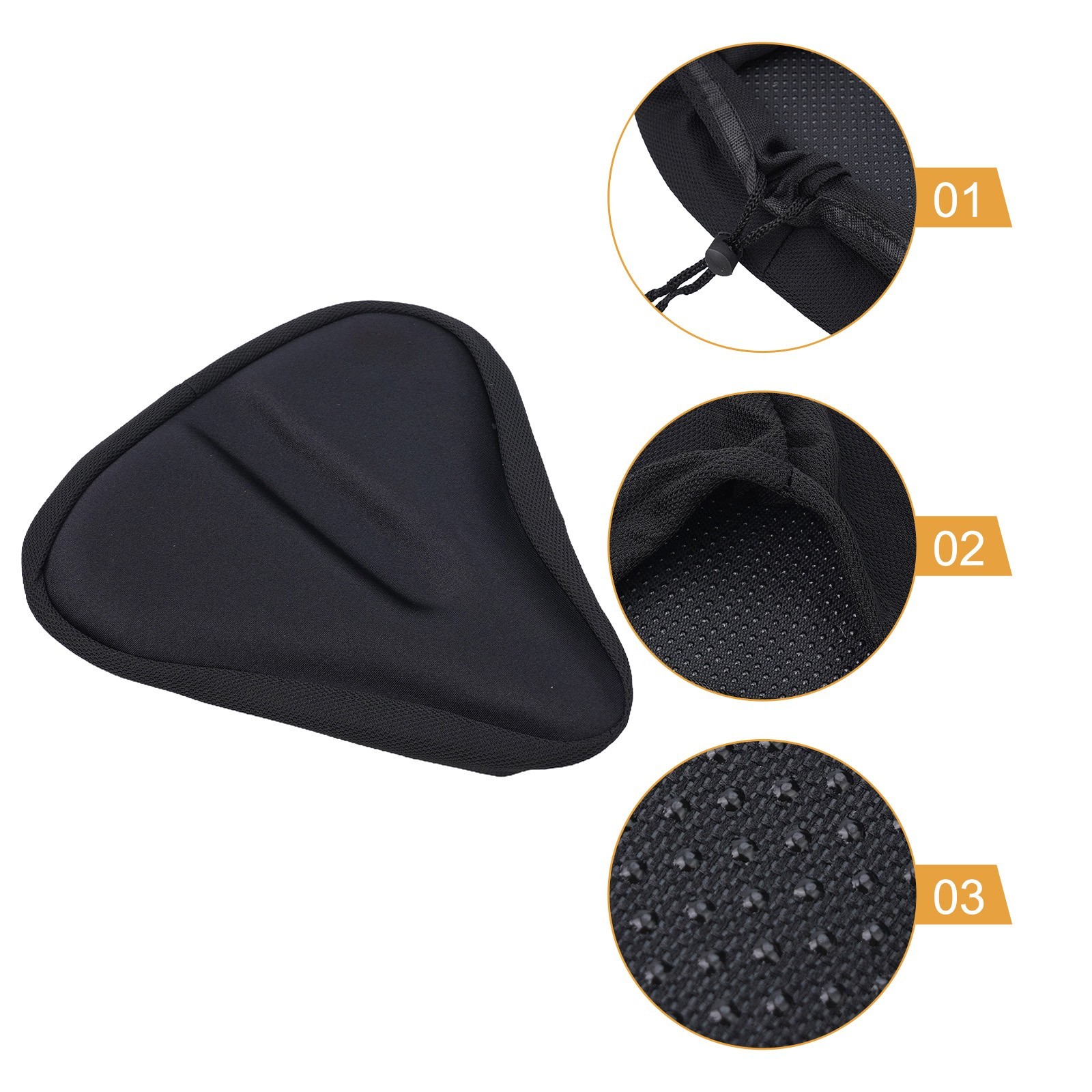 Soft Pad Saddle Gel Seat Comfort Wide Big Bum Bikes Bicycle Extra Sporty Covers