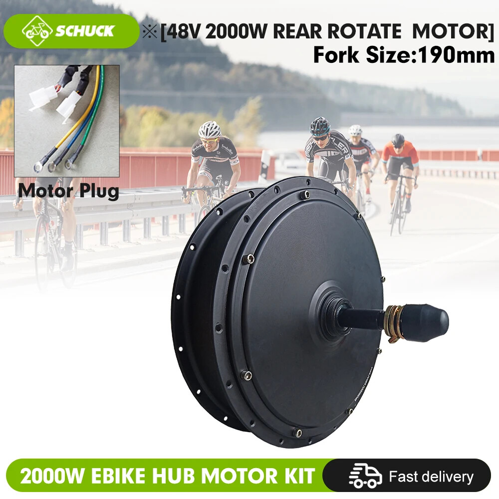 20 24 26inch 48V 2000W Snow E-bike Fat Brushless Gearless Rear Wheel Hub Motor