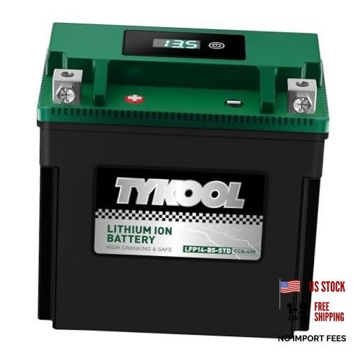 LFPLithium Battery, Replaces YTX14-BS, 400CCA 8Ah Fits for ATV UTV 14-BS-STD