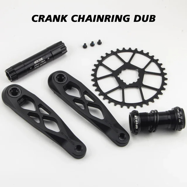 Ultralight AM MTB Bicycle Crankset 165/170/175mm Cranks Arms 3-nail Chainrings