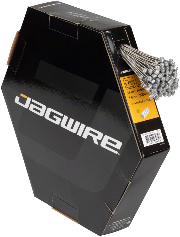 Jagwire Brake Cable Basics 1.6x2000mm Stainless SRAM/ MTB Box of 100