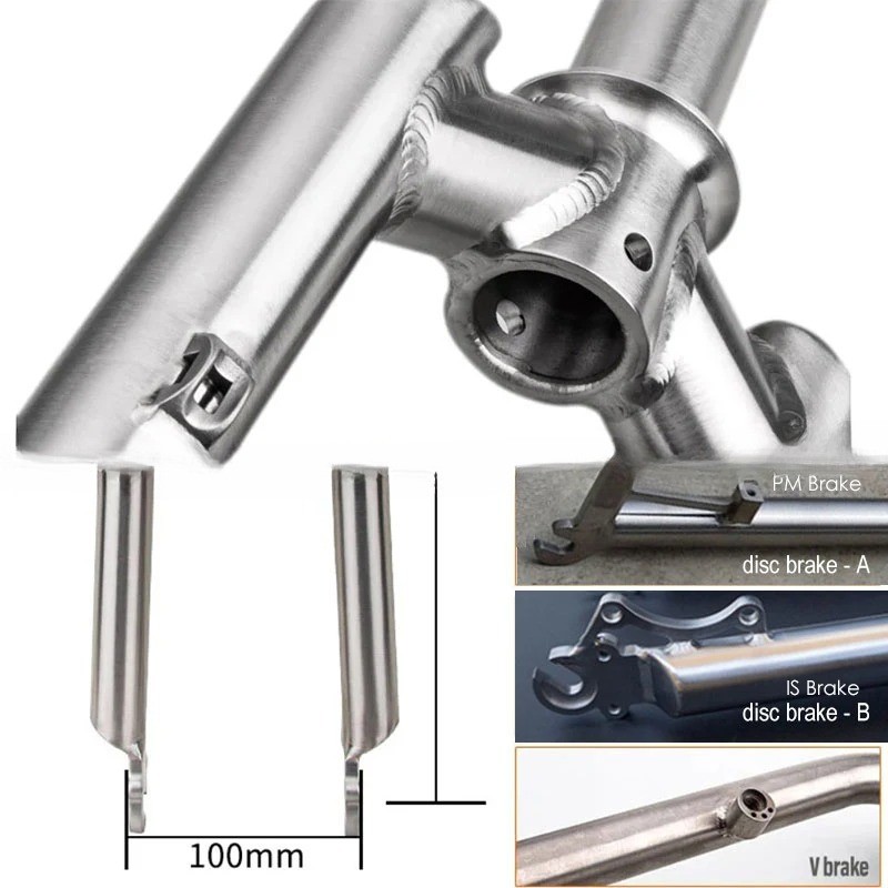 Titanium MTB Bike Bicycle Disc brake / V brake Fork 26″,27.5″,29″