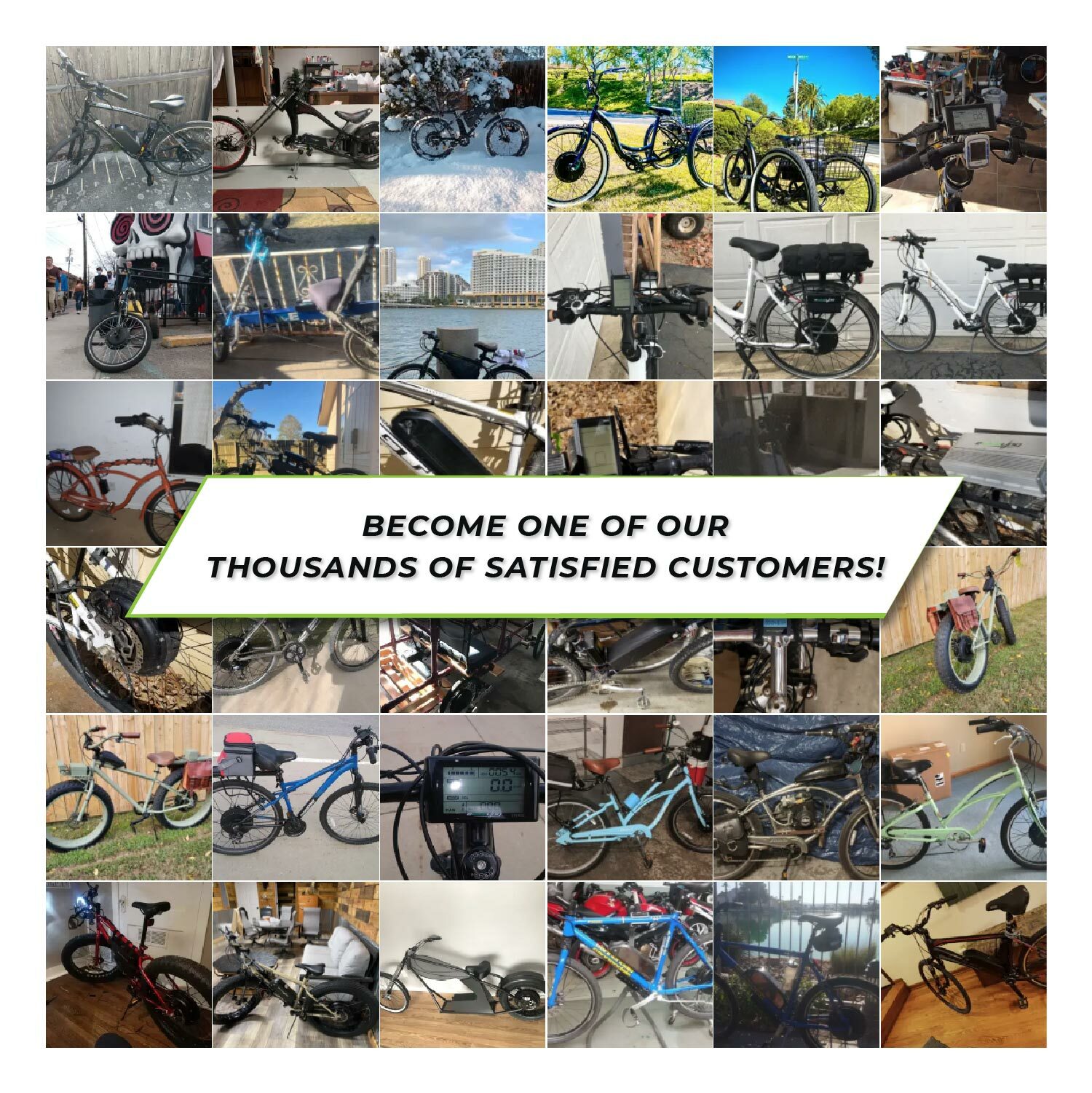 eBikeling Waterproof 48V 1200W Direct Drive Motor Electric Ebike Conversion Kit