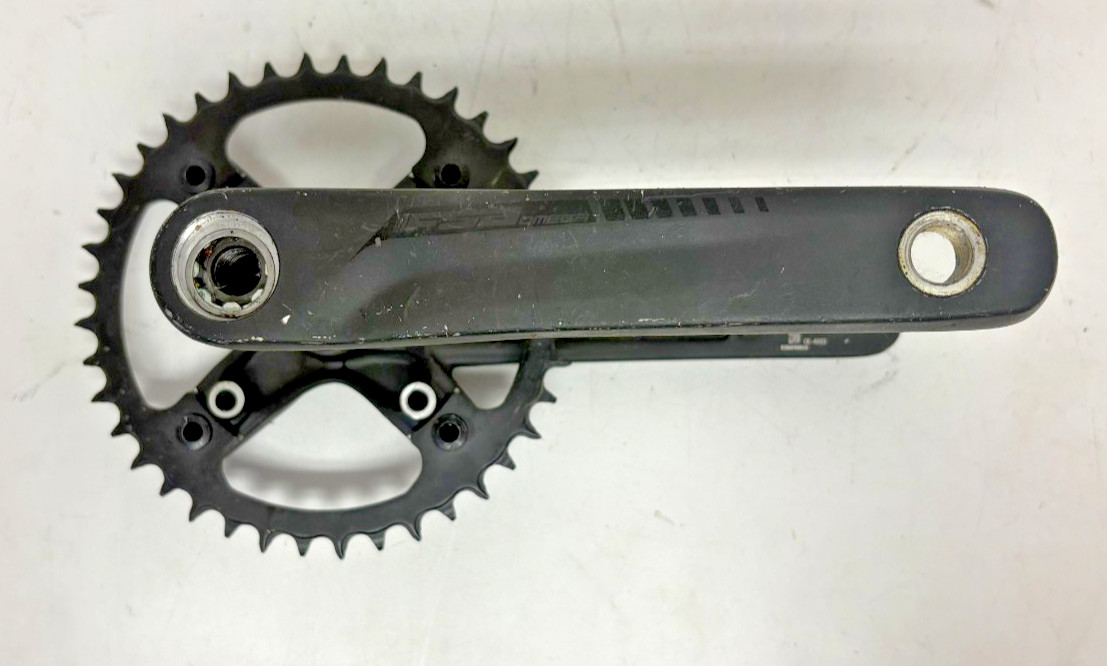 FSA Omega 165mm Black Aluminum Crankset Steel 40-Tooth Chainring 19mm Spindle