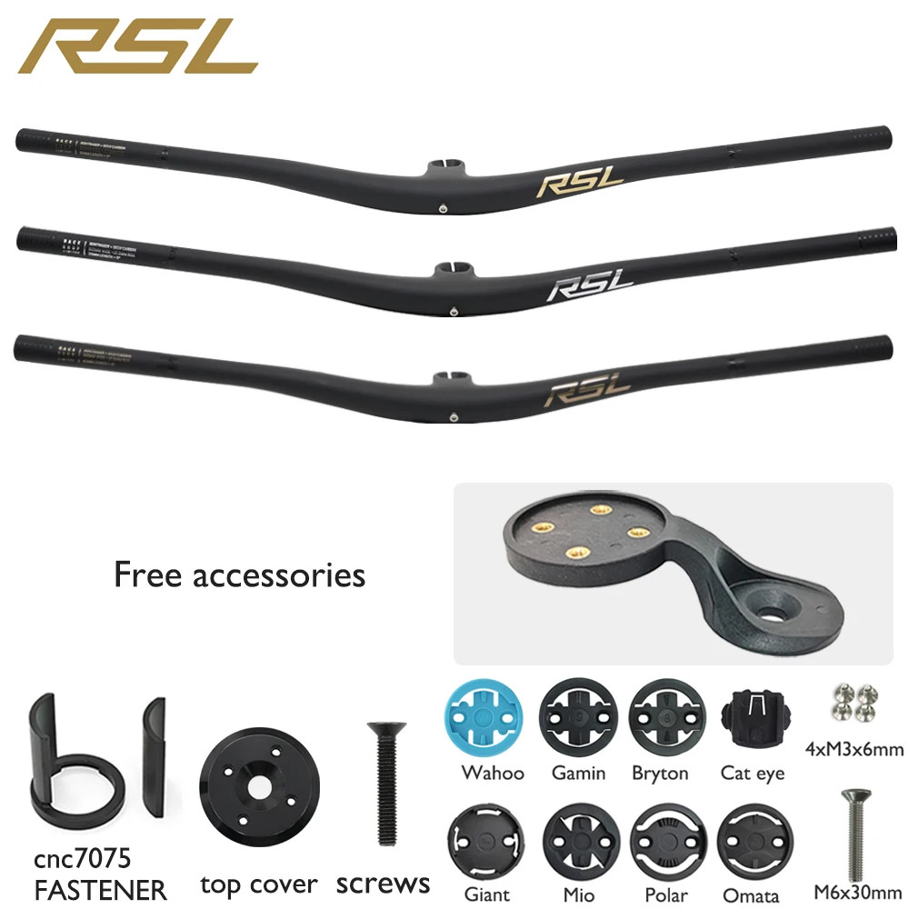 MTB Bike Carbon Integrated Handlebars 28.6mm Rise 27.5mm 35/45/55mm X 800mm
