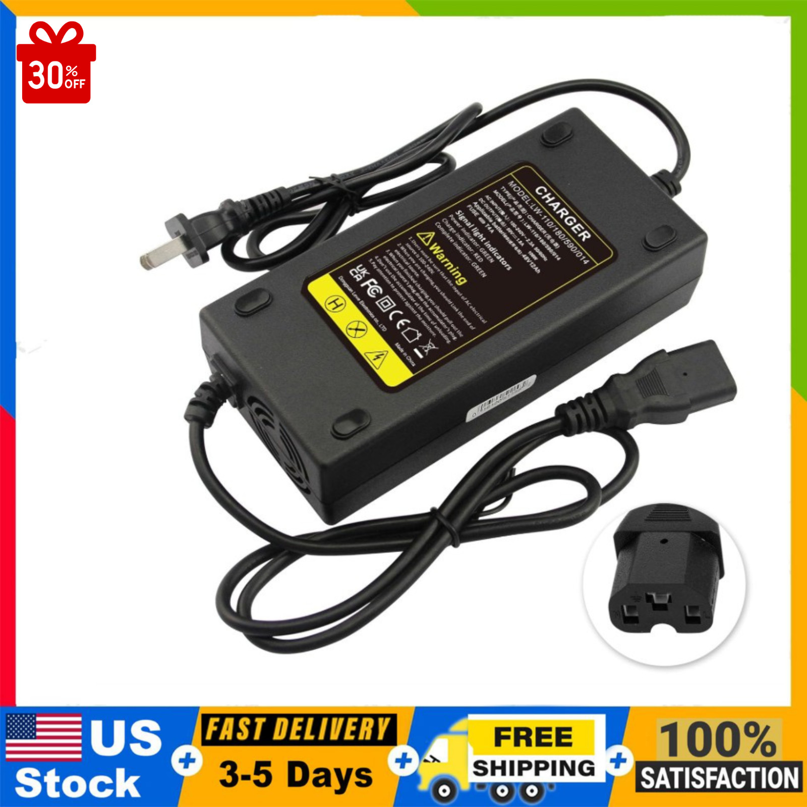Cargador de batería de plomo ácido de 48 V 12 AH para bicicleta eléctrica