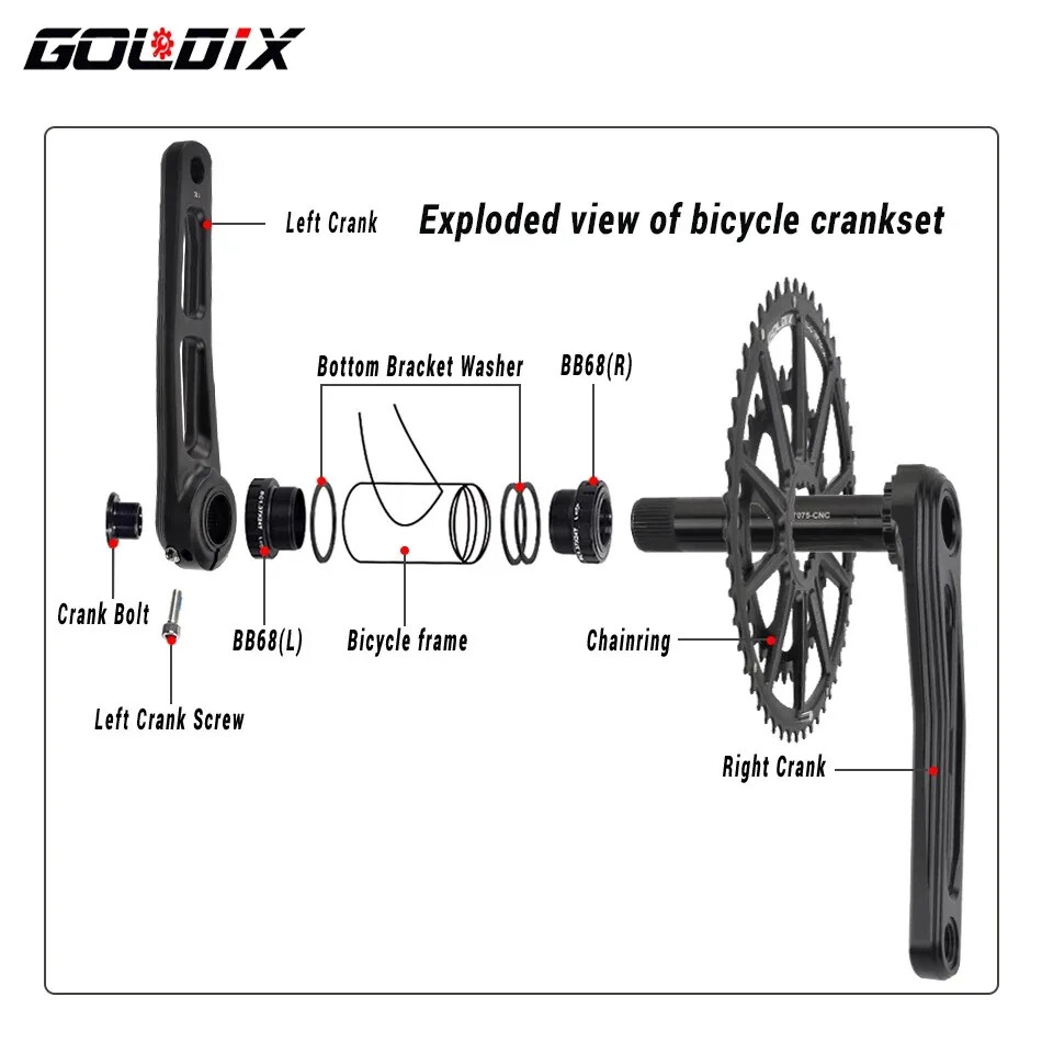 165mm/170mm Ultralight Road Bike Crank Bicycle Crankset Double Chainring 50-34T