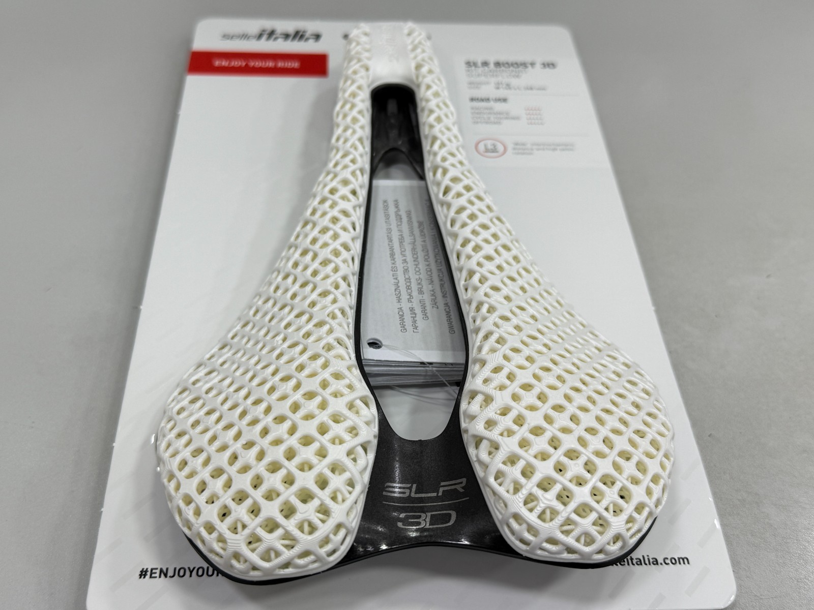 Selle Italia SLR Boost 3D Kit Carbon Superflow Saddle L3(145x248mm) White