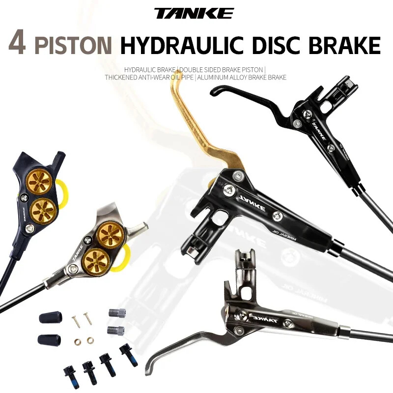 4 Pistons Mountain Road Bike Hydraulic Disc Brake 900/1700mm Oil Pressure Brake