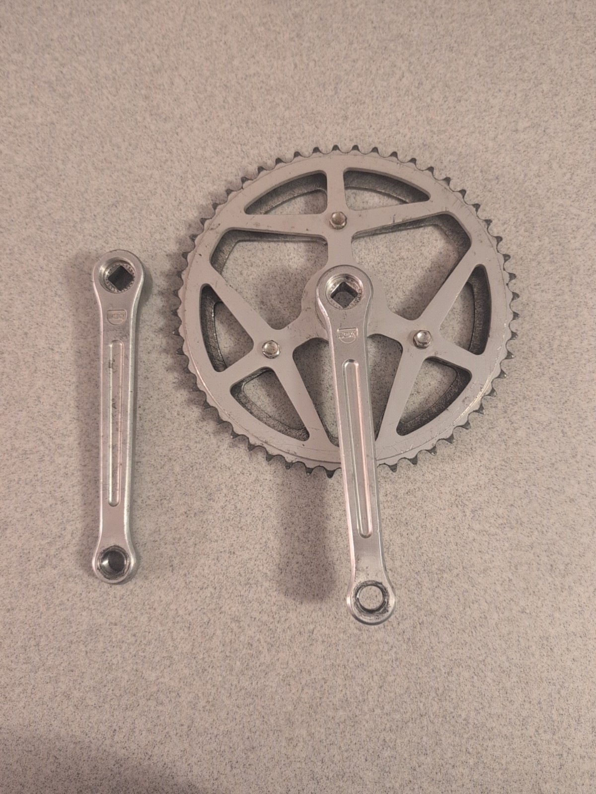 Vintage Sugino Maxy Crank 171 mm Forged 52T 48T Double Road Race 3 bolt set