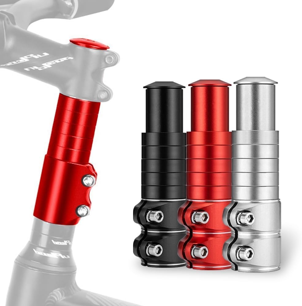 Bike Stem Riser – 3 Pack – Adjustable Height Bike Fork Stem Mulitple Standard