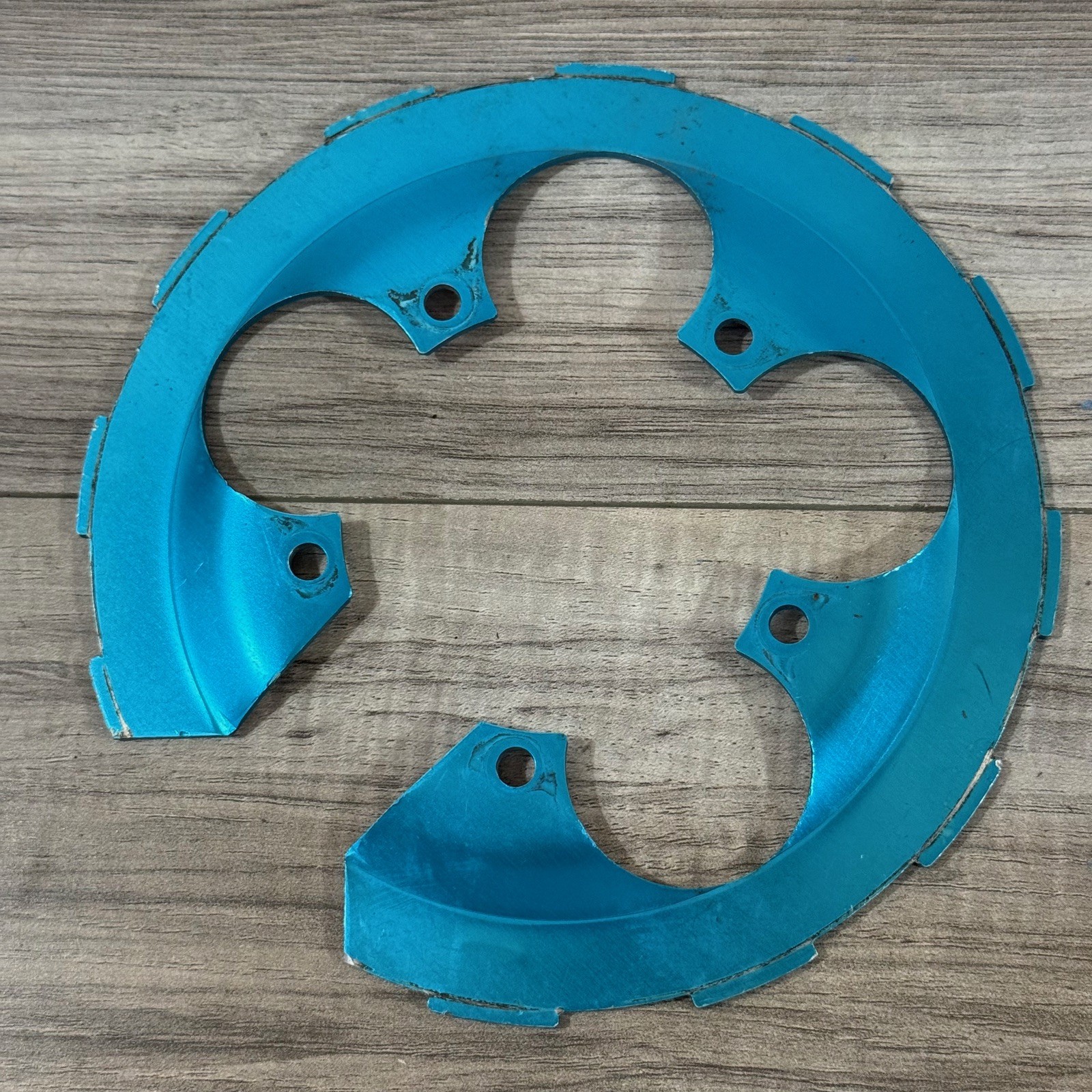 Rock Ring Bash Guard Chainring Protector 110BCD Turquoise Blue Ano 48T
