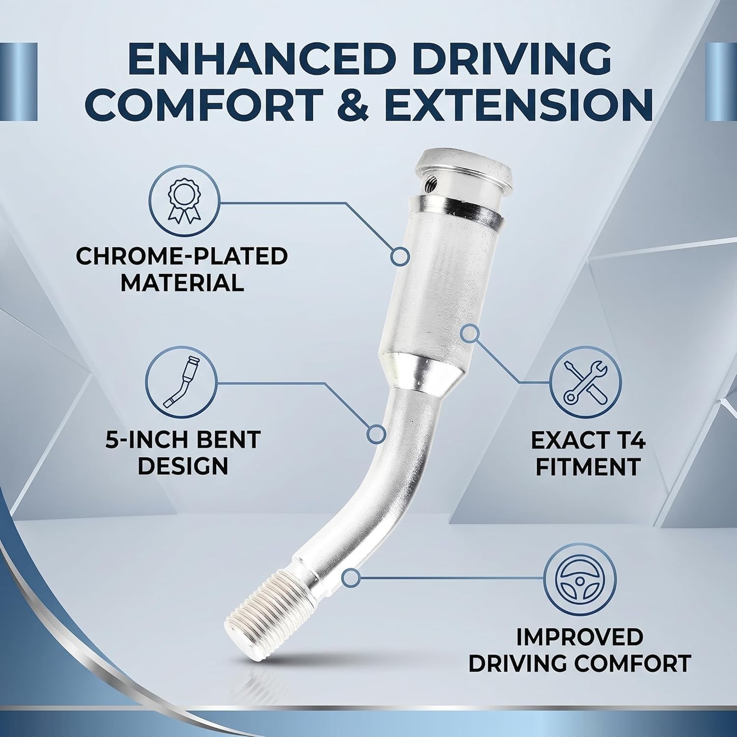 Gear Shift Extender, Ergonomic 5 Inch Bend Design Shifter Extension for Semi