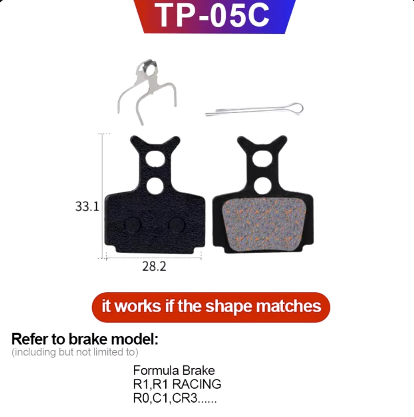 2 Pairs MTB Bike Hydraulic Disc Brake Pads for Shimano, SRAM, & More, Durable