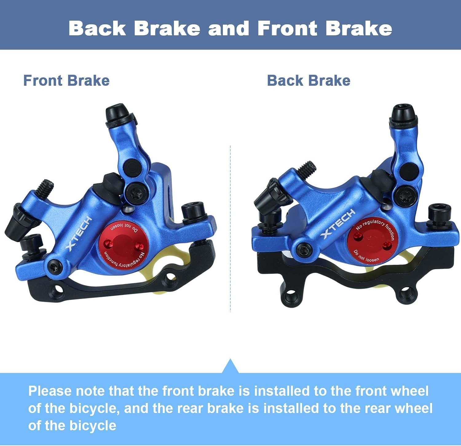 E-Bike Hydraulic Brake Calipers – Black/Red/Gold