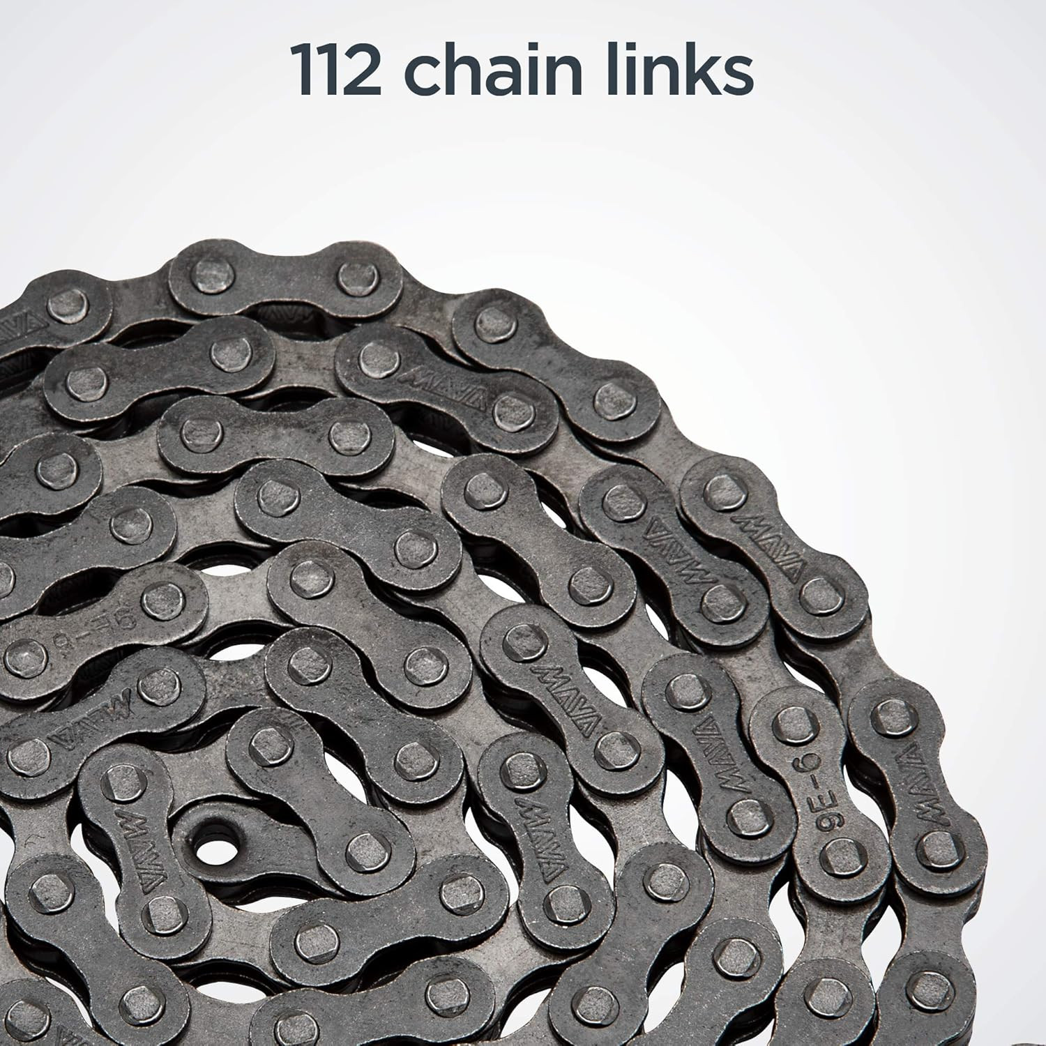 Chain, Steel Replacement Chain, 112 Links, Fits Derailleur & Non-Derailleur Bike