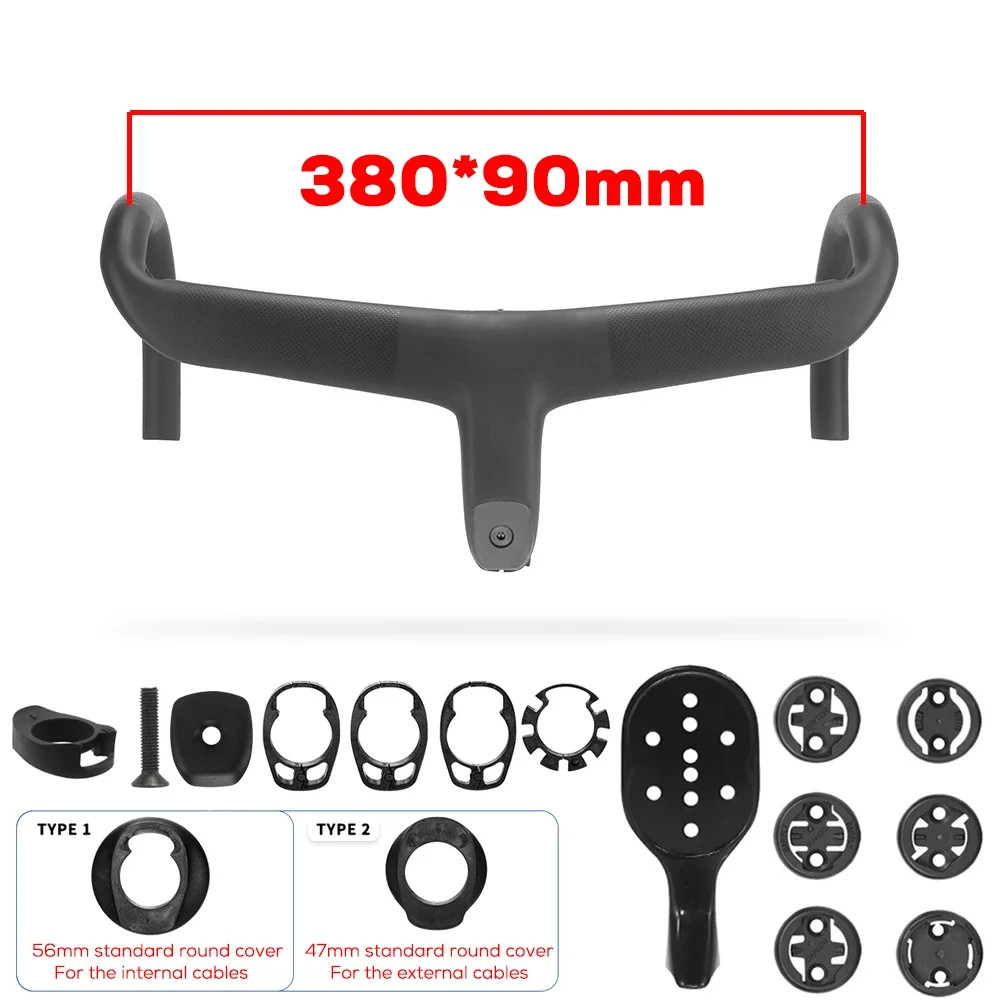 Full Internal Cable Road Bike Handlebar Carbon Integrated Cockpit OD1 Handlebar