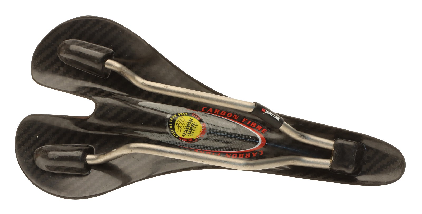 Selle San Marco Aspide Saddle Carbon Fiber Body Ti Rail Black Flames NIB NOS NEW