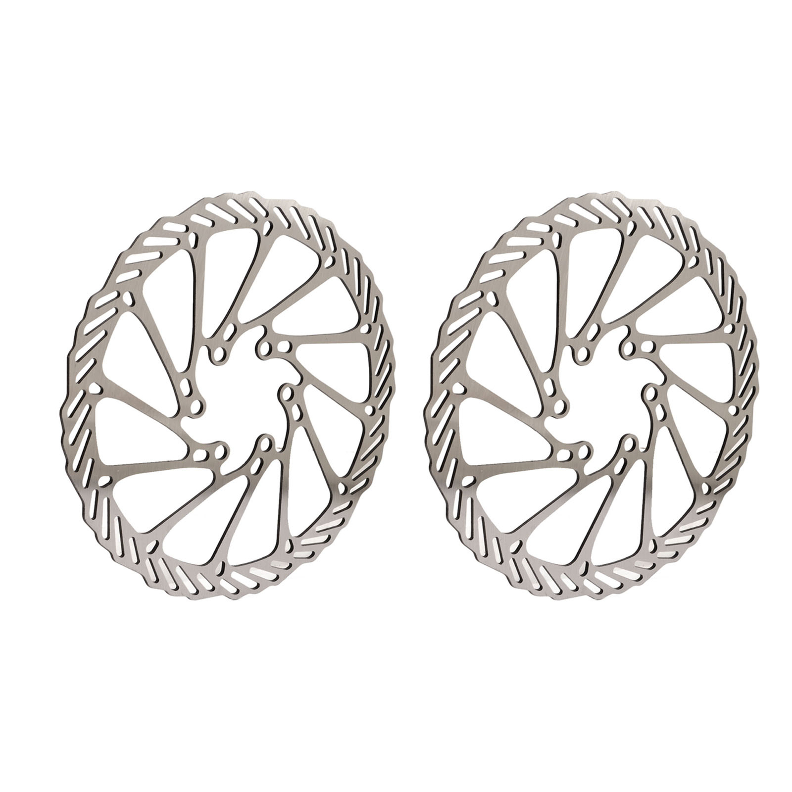 (160mm/6.3in)2 Pcs Bike Disc Brake Rotors Lightweight Fast Heat Dissipation
