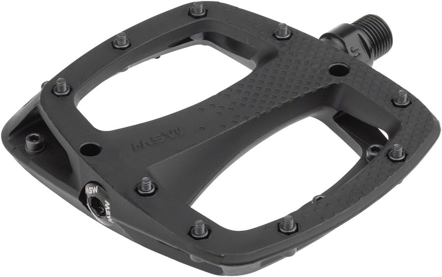 MSW Thump Pedals with Replaceable Pins – Platform, Composite, 9/16″, Black