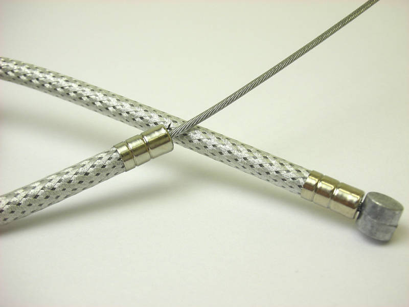 BIKE BICYCLE Brake Housing 60″ + CABLE 68″ Braided Silver NEW + 2 FREE CAPS