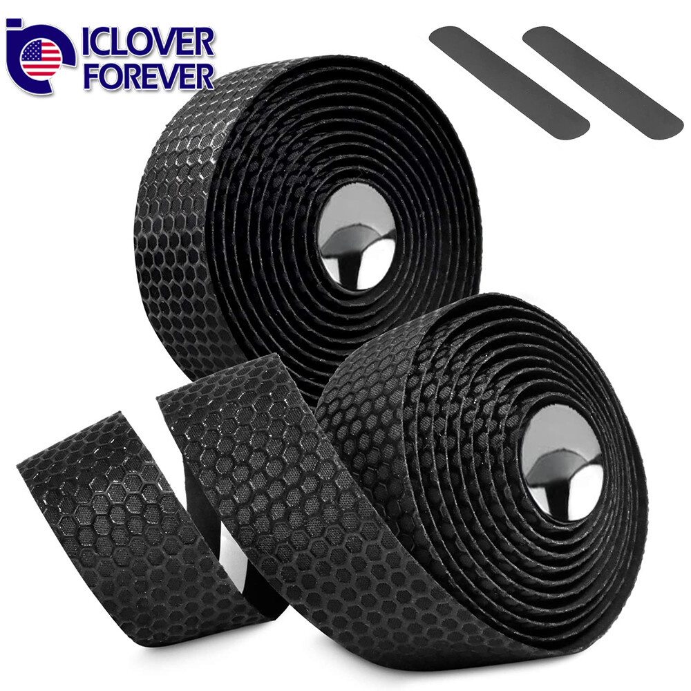 2Pcs Road Bike Bicycle Handlebar Tapes Drop Grip Bar Wrap Silicone Soft Cycling