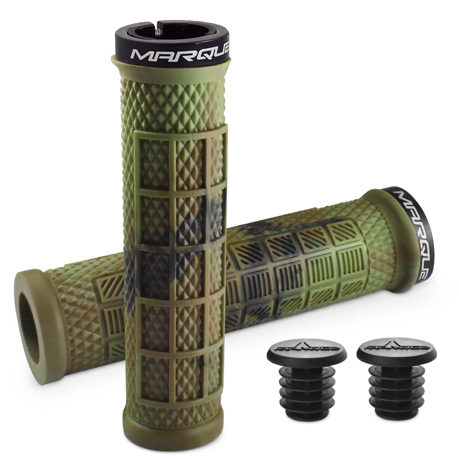 Marque Grapple Mountain Bike Handlebar Grips – Single Lock-On Ring MTB and BMX