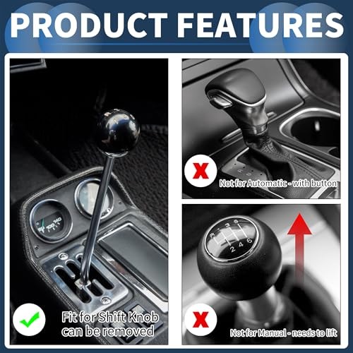 Car Shift Knob, 9cm Universal for Automatic and Manual Vehicle Gear Light Blue