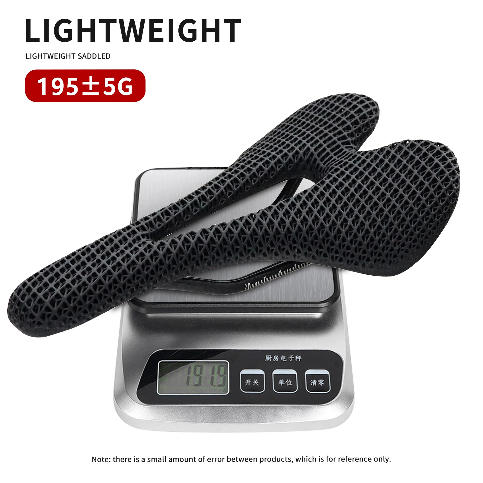 3D Printed Bike Saddle Carbon Fiber Hollow Comfortable Breathable Seat 275x143mm