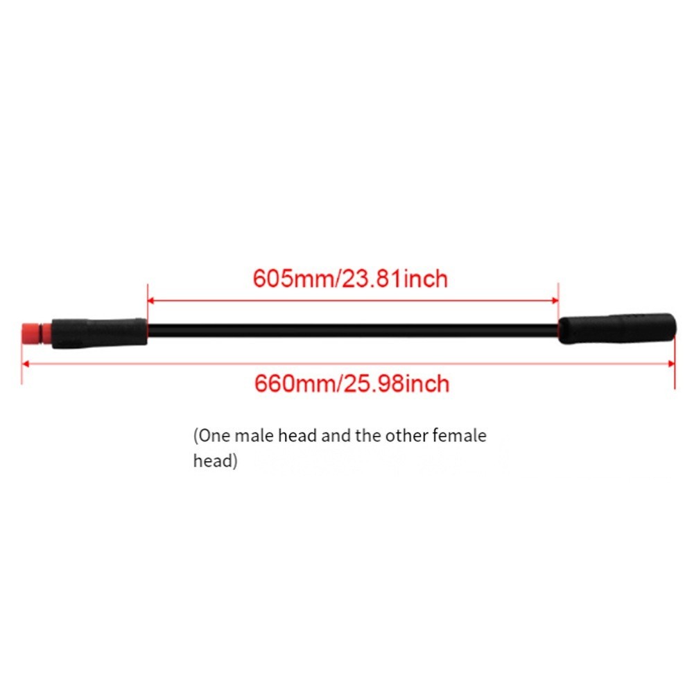 for 2 Pin Male to Female Signal Extension Cable 660mm Waterproof for Mountain
