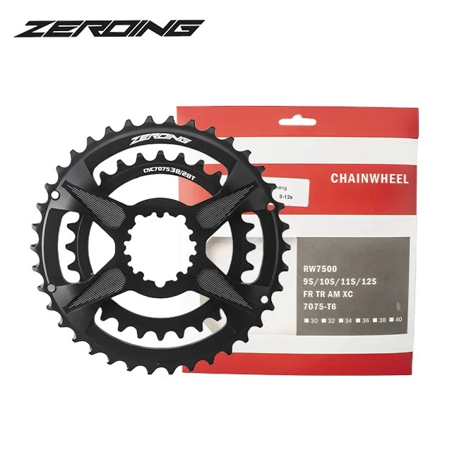 MTB Bicycle Crankset Chainwheel 36-26T 38-28T Round Double Chainring for SRAM