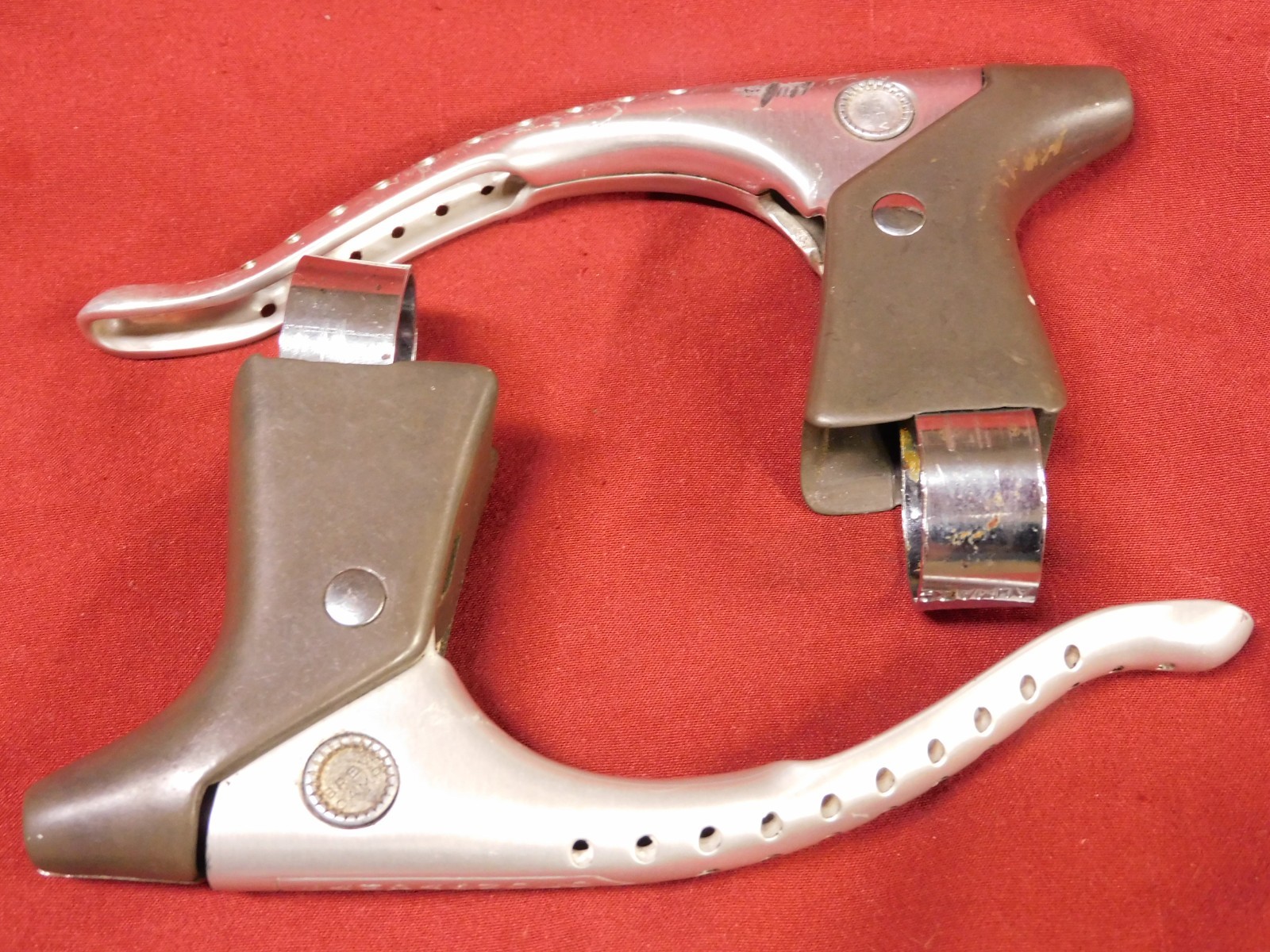 Vintage Campagnolo Super Record F & R #4062 Drilled Brake Levers NO Hoods